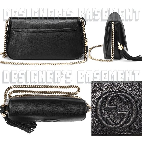 GUCCI blk SOHO Interlocking G Crossbody Tassel bag - Picture 3 of 8